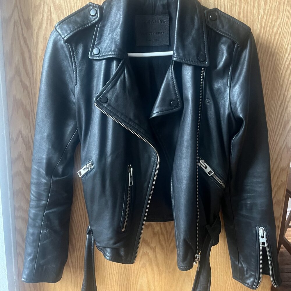 All Saints Balfern Leather Biker Jacket